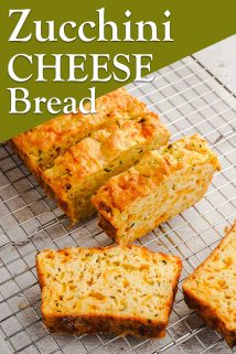 Zucchini Cheese Bread on Cooling Rack